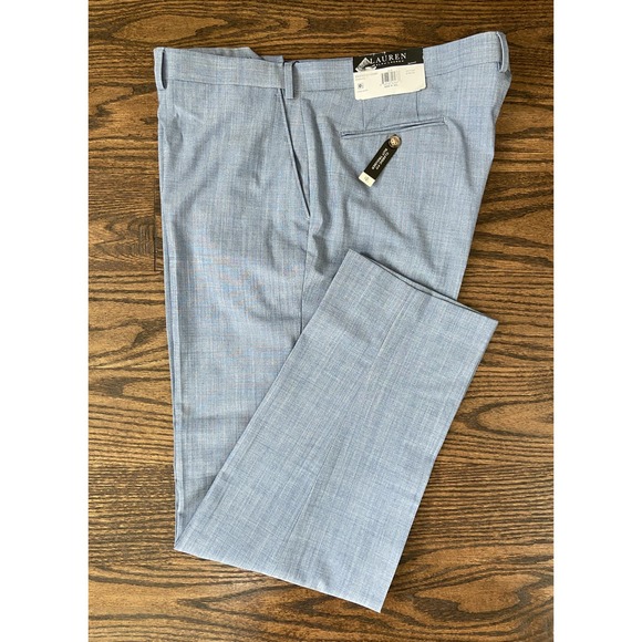 Lauren Ralph Lauren Men's 44x32 Classic Fit Flat Front Suit Pants